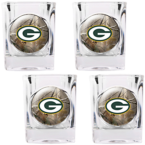 NFL Green Bay Packers Open Field Square Shot Glass