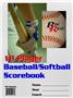 Blazer Baseball/Softball 18 Player Scorebook