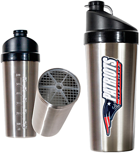 NFL New England Patriots Stainless Protein Shaker