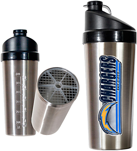 NFL San Diego Chargers Stainless Protein Shaker