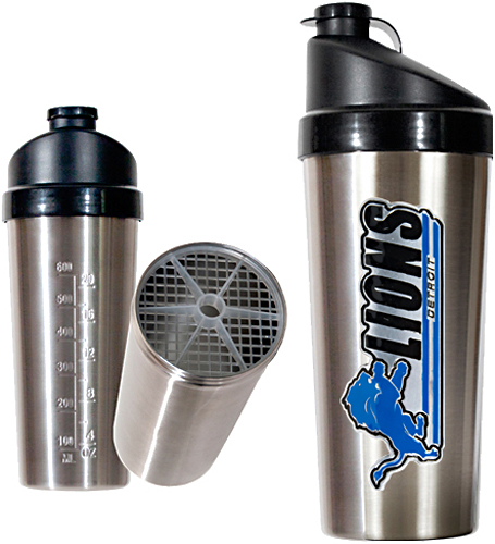 NFL Detroit Lions Stainless Protein Shaker