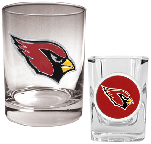 NFL Arizona Cardinals Rocks Glass / Shot Glass Set