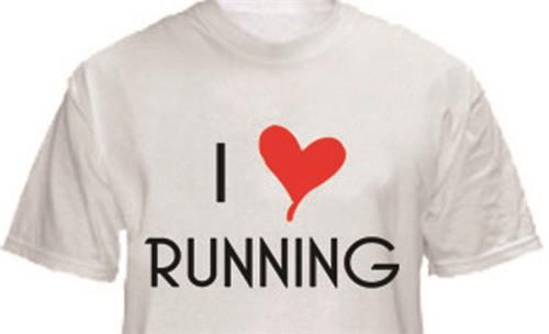 1 Line Sports I Love Running T-Shirt