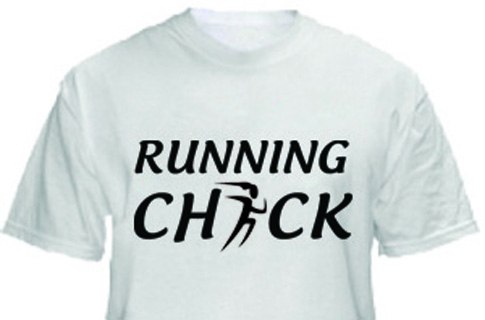 1 Line Sports Running Chick T-Shirt