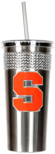 NCAA Syracuse Orange Stainless Bling Tumbler Straw
