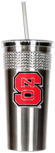 NCAA NC State Stainless Bling Tumbler Straw