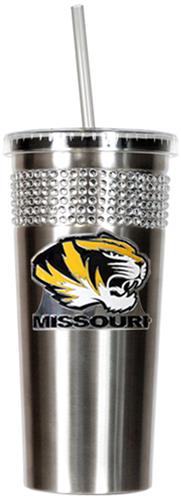 NCAA Missouri Tigers Stainless Bling Tumbler Straw