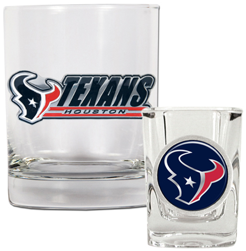 NFL Houston Texans Rocks Glass / Shot Glass