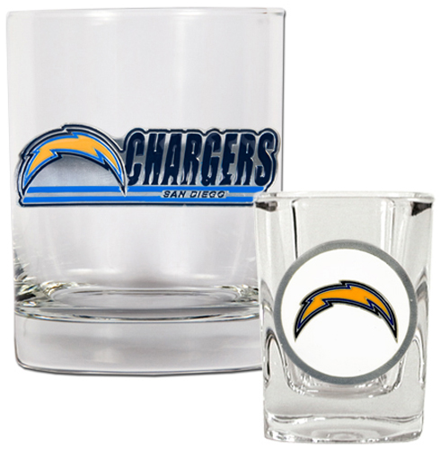 NFL San Diego Chargers Rocks Glass / Shot Glass