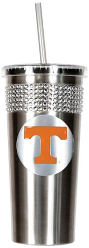 NCAA Tennessee Vols Stainless Bling Tumbler Straw