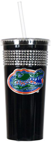 NCAA Florida Gators Black Bling Tumbler w/Straw