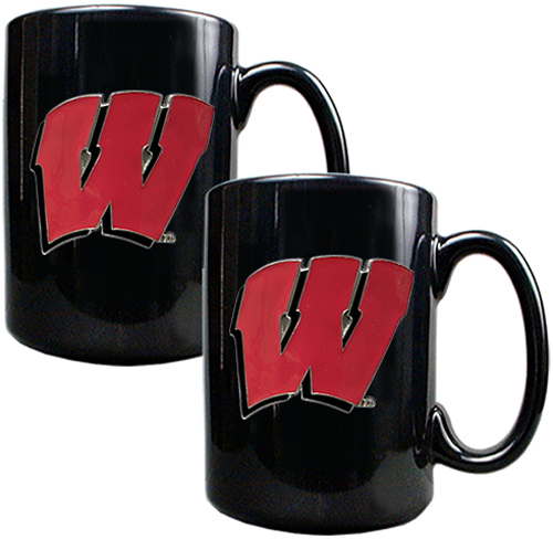 NCAA Wisconsin Badgers 2pc Coffee Mug Set