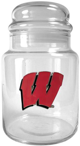 NCAA Wisconsin Badgers Glass Candy Jar