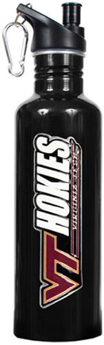 NCAA Hokies Black Stainless Steel Water Bottle