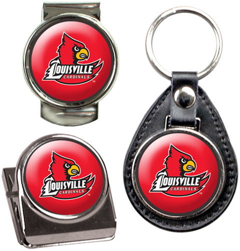 NCAA Louisville Key Chain Money Clip & Magnet Set