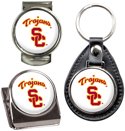 NCAA USC Key Chain Money Clip & Magnet Set