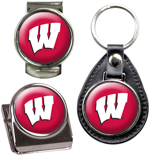 NCAA Wisconsin Key Chain Money Clip & Magnet Set