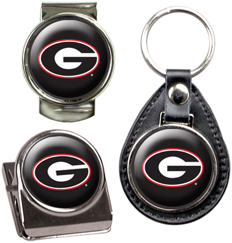 NCAA Georgia Key Chain Money Clip & Magnet Set