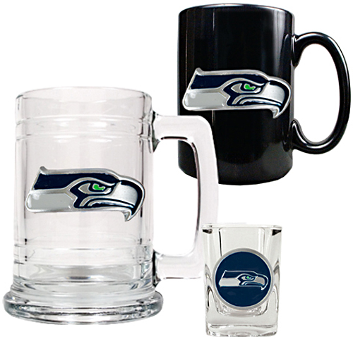 NFL Seattle Seahawks Tankard/Mug/Shot Glass Set