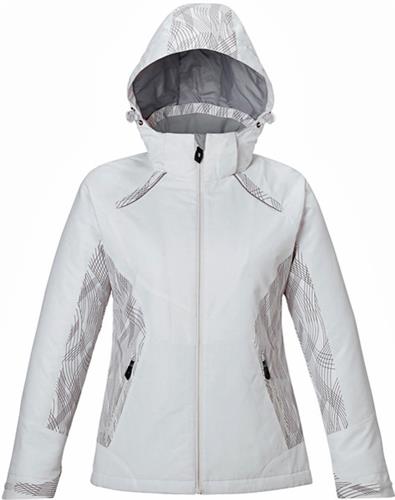 North End Ladies Linear Insulated Jacket W/Print