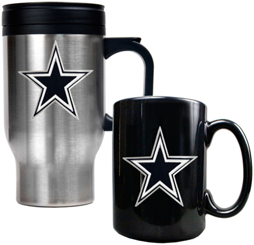 NFL Dallas Cowboys Travel Mug & Coffee Mug Set