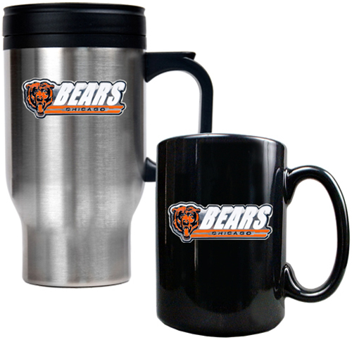 NFL Chicago Bears Travel Mug & Coffee Mug Set