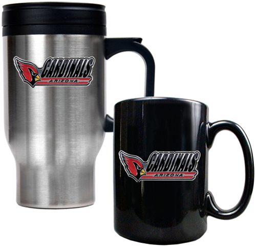 NFL Arizona Cardinals Travel Mug & Coffee Mug Set