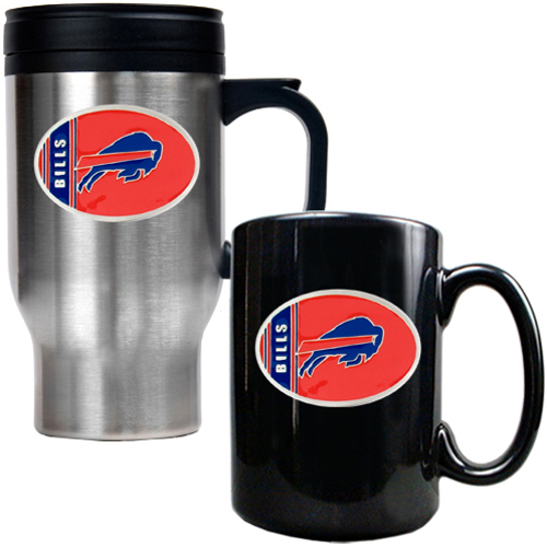 NFL Buffalo Bills Travel Mug & Coffee Mug Set