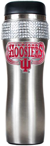 NCAA Indiana Stainless Steel Bling Travel Tumbler