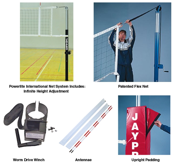 Powerlite Intern Volleyball Net Complete System Volleyball Equipment