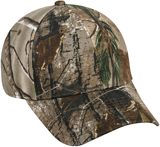 OC Sports Stretchable Camo Cap. Embroidery is available on this item.
