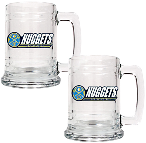 NBA Denver Nuggets 2pc 16oz Glass Tankard Set
