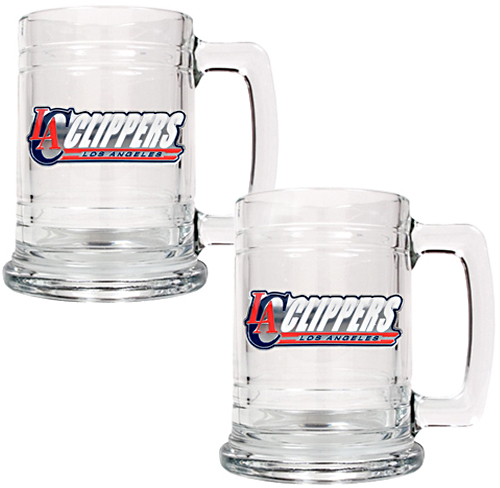 NBA Los Angeles Clippers 16oz Glass Tankard Set