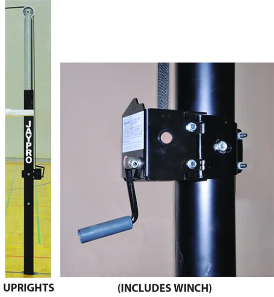 Volleyball Aluminum Upright Poles Include Winch Volleyball Equipment