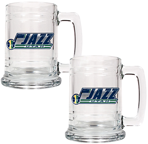 NBA Utah Jazz 2pc 16oz Glass Tankard Set