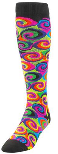TCK Krazisox Over Calf Neon Swirls Socks