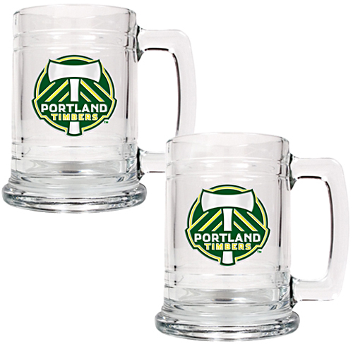 MLS Portland Timbers 2pc Glass Tankard Set
