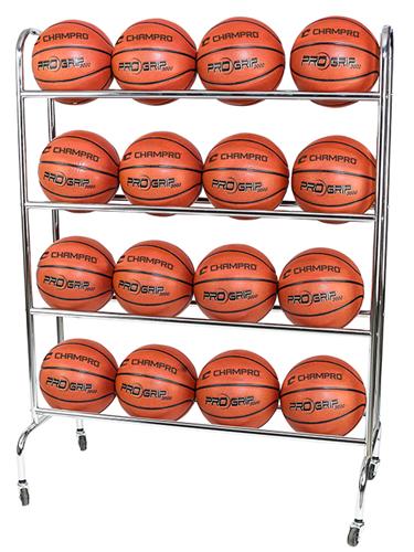 Champro Ball Rack w/Casters - Holds 16 Basketballs