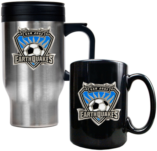 MLS San Jose Earthquakes Travel & Coffee Mug Set