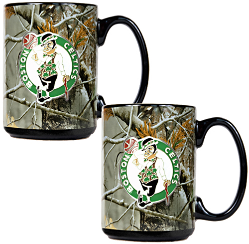 NBA Boston Celtics 2pc Open Field Ceramic Mug Set