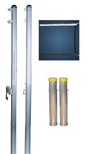 Recreational Outdoor Volleyball System With Net