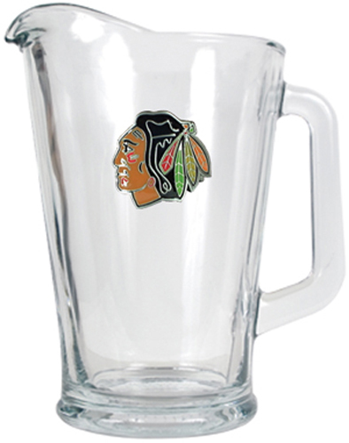 NHL Chicago Blackhawks Glass Beverage Pitcher