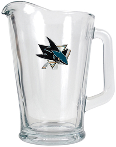 NHL San Jose Sharks Glass Beverage Pitcher