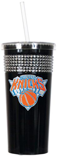 NBA New York Knicks 16oz Bling Tumbler w/ Straw