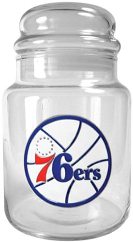 NBA Philadelphia 76ers Glass Candy Jar