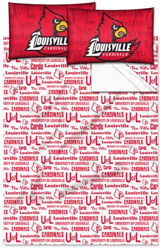 Northwest NCAA Louisville Cardinals Full Sheet Set