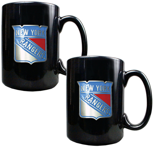 NHL New York Rangers 2pc Coffee Mug Set