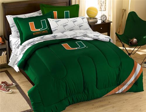 Northwest NCAA Miami Hurricanes Full Bed in Bag
