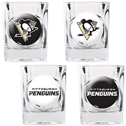 NHL Pittsburgh Penguins 4pc Square Shot Glass Set
