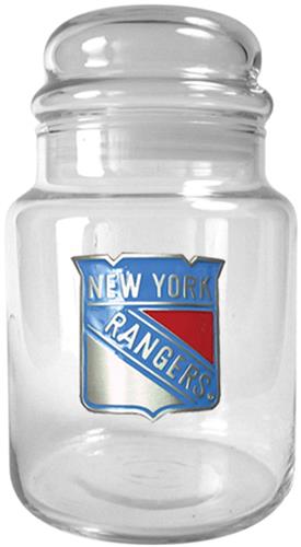 NHL New York Rangers Glass Candy Jar